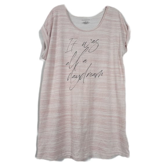 Danskin Ribbed Tunic Sleep Shirt 